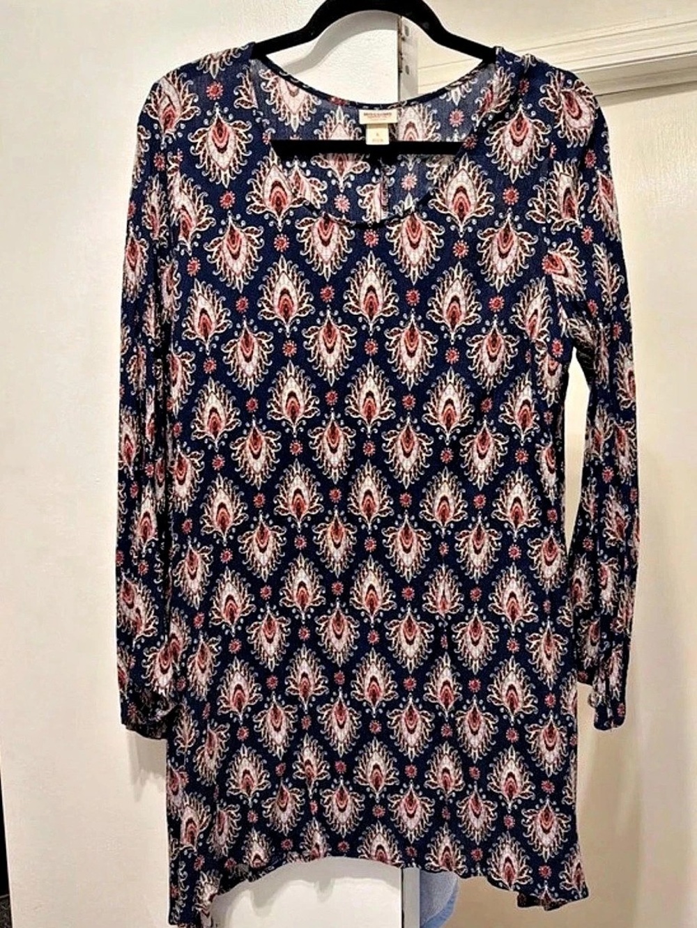 Mossimo Supply Co. Paisley Mini Dress in Blue & Red Size Medium Like New